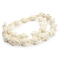 Detail van witte turquoise schildpadkralen voor doe-het-zelf armband en sieraden maken - Schildpadvorm / 14*18mm / Wit