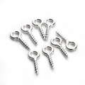Pack of 7 silver screw eye pins in polished metal finish for DIY jewelry making - 4X10mm (ai-200 Pieces/Pack) / Silver