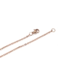 Macro detail of rose gold stainless steel O-chain links with a secure lobster clasp - 2mm Width {45cm/4g}(T8542) / Rose Gold