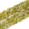 Olive green natural stone irregular beads for DIY jewelry and bracelets making - Lemon Jade Chips
