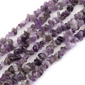 Irregular amethyst crystal stone beads in purple gradient for DIY jewelry making - Amethyst Chips