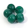 Grüne Natursteinperlen 12mm mit großem Loch für DIY Schmuck und Armbänder - 12mm Kugel / Grüner Jade