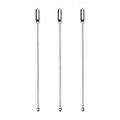 Set of 20 silver long stick pins with round safety caps for DIY jewelry and lapel decor - Minimalist Round Head Stick Pin / 20 Pieces Set / Silver (White K)