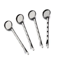 Lot de 4 barrettes à cheveux argentées avec plateaux ronds pour bijoux DIY - Diamètre Intérieur 14mm / Noir Fusil