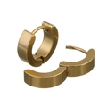 Orecchini a cerchio huggie in acciaio inossidabile dorato stile punk unisex - Oro