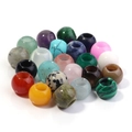 12mm sortierte Natursteinperlen mit großem Loch für DIY Schmuck und Armbänder - Mehrfarbig