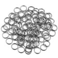 Set di anellini aperti in acciaio grigio scuro per creazione di gioielli fai da te - Diametro Esterno 3mm (200 Pezzi/Confezione) / Canna di Fucile