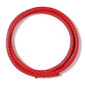 Round 6mm red braided leather cord material for DIY handcrafted jewelry and bracelets - Red