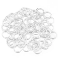 Anellini aperti in metallo argento per creazione di gioielli fai-da-te e hobby - Diametro Esterno 3mm (200 Pezzi/Confezione) / Argento