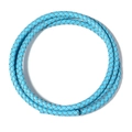 6mm bright blue braided PU leather cord roll for DIY handmade bracelet jewelry - Blue