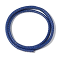 Deep blue 6mm braided leather cord material for DIY handmade bracelet crafts - Dark Blue