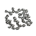 DIY Kupfer Quetschperlen Abdeckungen in Gunmetal-Optik für professionelle Schmuckprojekte - 3*4.5mm / Gunmetal-Schwarz