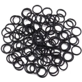 Schwarze Metall-Biegeringe in großen Mengen für DIY-Schmuck und Bastelzubehör - Schwimmschwarz