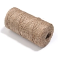 Single roll of 2mm 3-ply natural brown jute twine for DIY crafts and gift wrapping - Natural