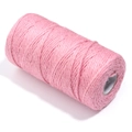Pink 3-ply natural jute twine roll 2mm for gift wrapping and DIY crafts - Pink