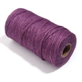 Deep purple 3-ply 2mm natural jute twine roll for crafts and DIY gift wrapping - Purple