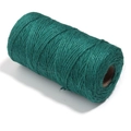 Deep green 2mm 3-strand jute twine roll for crafts and decorative hanging tags - Green