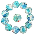 12er-Set runde Glascabochons mit Meeresmotiven wie Schildkröten und Walen für DIY-Schmuck - 10mm (ai-20 Stück/Packung) / Meereslebewesen-Stil