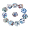 12er-Pack runde Glascabochons mit Vintage-Illustrationen von Segelschiffen - 12mm (ai-20 Stück/Packung) / Glattes Segeln Stil
