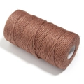 Brownish red 3-strand natural jute twine roll for DIY crafts and gift decoration - Brown