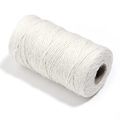 Roll of white 3-ply 2mm cotton twine for crafts and photo wall decoration - Off-white