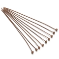 Set of 10 antique copper ball head pins for professional DIY jewelry making projects - 100 Pieces/Pack (0.5x30mm) / Copper