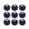 Donkerblauwe imitatiebont hangers met gouden metalen oog voor DIY sieraden maken - Klein (ai-Stijl 2) / Donkerblauw