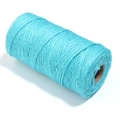 Roll of 2mm lake blue 3-strand natural jute twine for DIY crafts and decor - Lake Blue