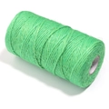 Roll of emerald green 3-ply jute twine cord for DIY crafts and gift wrapping decoration - Fluorescent Green