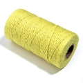 Roll of 2mm yellow 3-strand jute twine for DIY crafts and gift wrapping decoration - Light Yellow