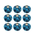 Blauwe luipaardprint imitatiebont bedeltjes met gouden ringen voor doe-het-zelf sieraden - Blauw Luipaard
