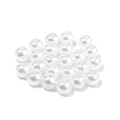 DIY accessory with white ABS faux pearls featuring pre-drilled holes and glossy finish - 100 Pcs/Pack (10mm) / White
