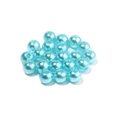 Round light blue ABS faux pearls with pre-drilled holes for DIY jewelry making - Light Blue