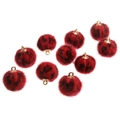 Rode luipaard imitatiebont bal hanger met gouden metalen ring voor DIY sieraden - Zwart Rood Luipaard