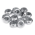 Adjustable silver slider beads with silicone inner lining for DIY jewelry making - OD 6mm Hole 1mm / White K/Silver
