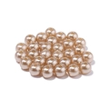 Champagne gold ABS faux pearl round beads with pre-drilled holes for DIY jewelry - Light Coffee