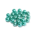 Tiffany blue high-gloss ABS faux pearl beads with pre-drilled holes for DIY jewelry - Pearl Blue