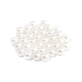 Polished white ABS imitation pearls with holes for DIY jewelry making crafts - Off White