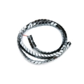 Polished gunmetal V-shaped hematite beads for DIY jewelry making in triple strand - Outer Diameter 6mm / Hematite