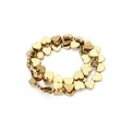 Golden vacuum plated heart-shaped spacer beads for DIY jewelry making and bracelet design - Gold
