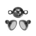 Polished gunmetal spherical magnetic clasp for DIY jewelry necklace and bracelet making - Gun Black