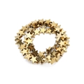 Close-up of vacuum-plated gold star-shaped beads for DIY jewelry making and necklaces - Outer Diameter 6mm / Gold