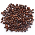 Natuurlijke donkerbruine wengé houten ronde kralen met gestreepte nerf voor DIY sieraden - Zwarte Rozenhout Kralen