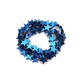 Macro detail of blue-purple gradient hematite star beads for DIY jewelry making - Outer Diameter 6mm / Blue