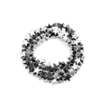 Detailed view of vacuum plated pentagram hematite loose beads for DIY jewelry making - Silver