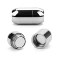 Cierre magnético de plata pulida para pulseras de cuero y creación de joyas - Interior 3mm / Plata Acero