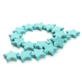 Stervormige turkooizen kralen met natuurlijke textuur voor DIY armband sieraden maken - Vijfpuntige Ster / 14mm / Blauw