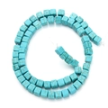 Cuentas de cubo en turquesa azul con vetas naturales para creación de joyería - Cuadrado / 8*8mm / Azul