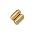 Par de cierres magnéticos dorados cepillados para pulseras de cuero DIY únicas - Interior 5mm / Dorado mate