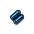 Dunkelblaue Metallkapsel-Magnetverschlüsse für Lederarmband DIY Zubehör - Glänzendes Blau